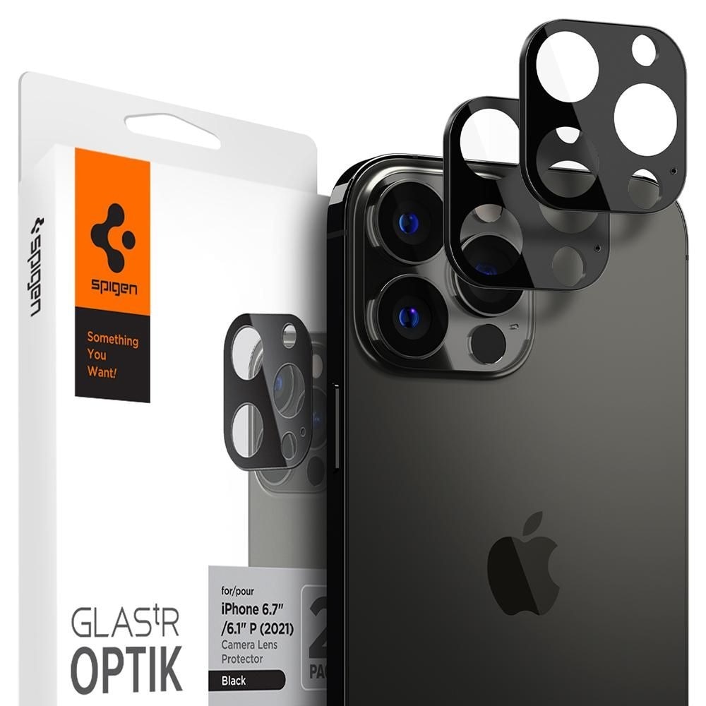 iPhone 13 Pro/13 Pro Max Optik Lens Protector Black (2-pack) Black