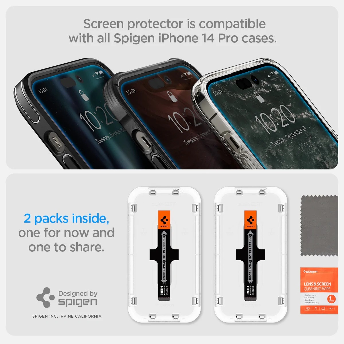 iPhone 14 Pro Screen Protector GLAS EZ Fit (2-pack)