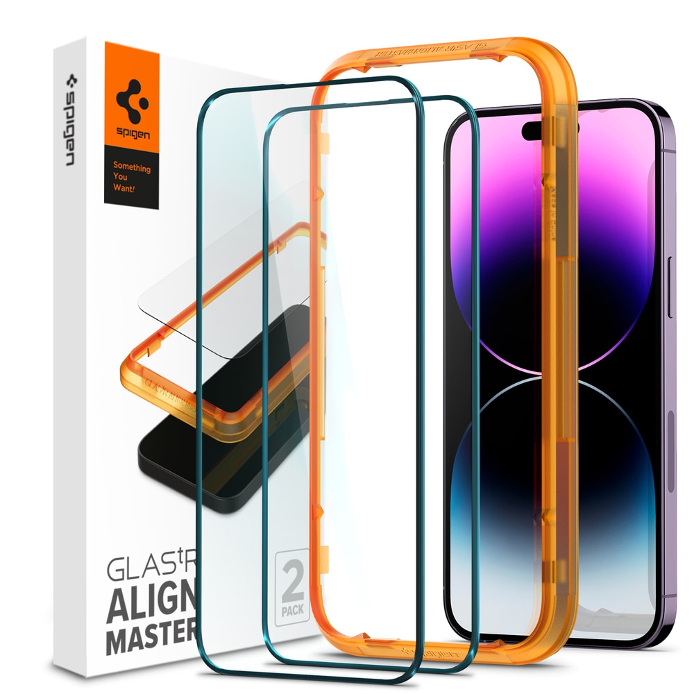 iPhone 14 Pro AlignMaster Glas:tR (2-pack) Black