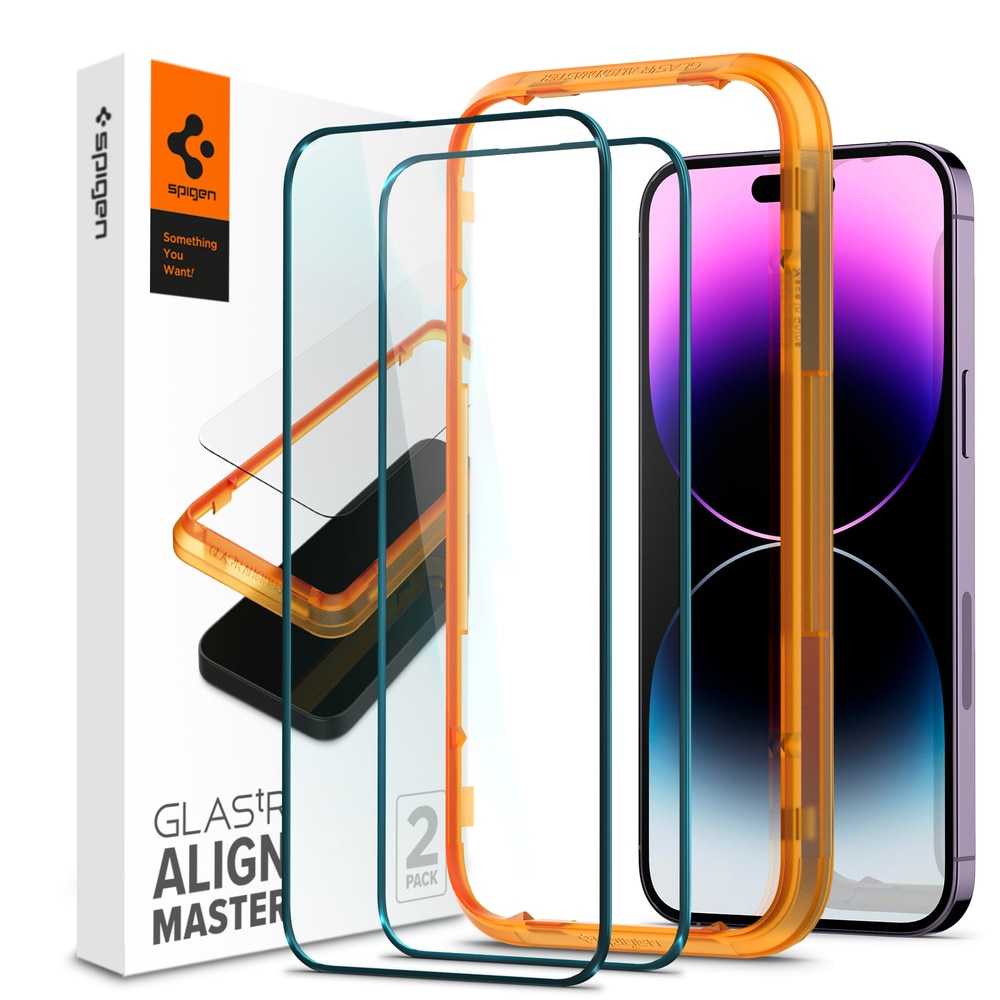 iPhone 14 Pro Max AlignMaster Glas:tR (2-pack) Black