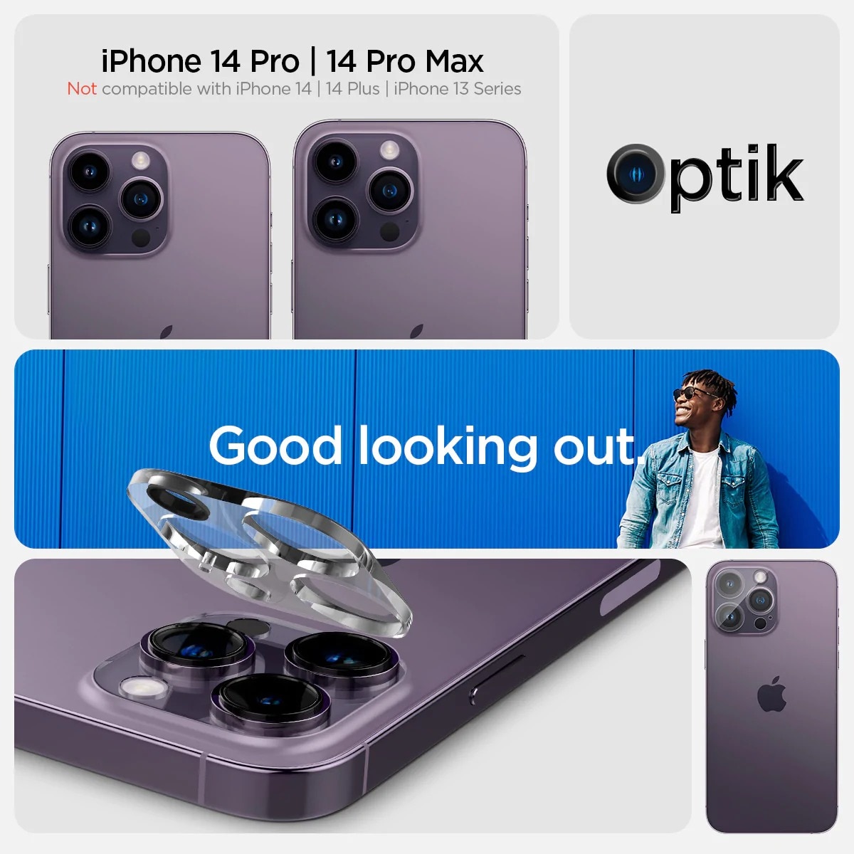 iPhone 14 Pro Optik Lens Protector (2-pack) Crystal Clear