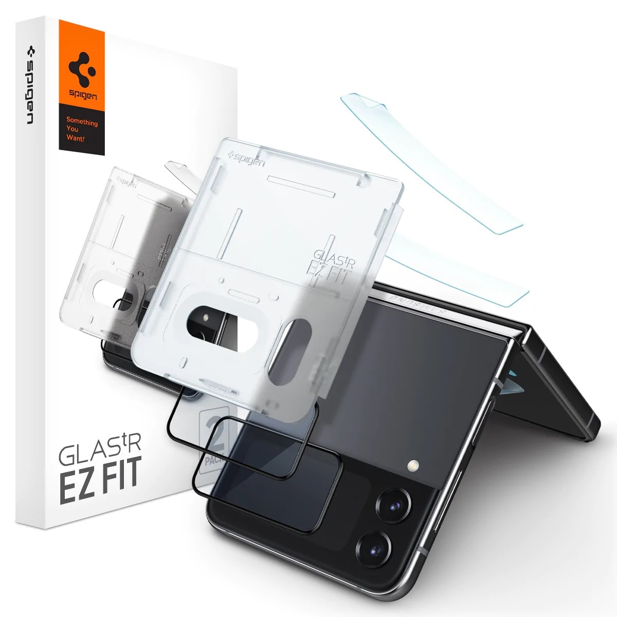 Samsung Galaxy Z Flip 4 Glas.tR EZ Fit Screen Protector + Hinge Film Black