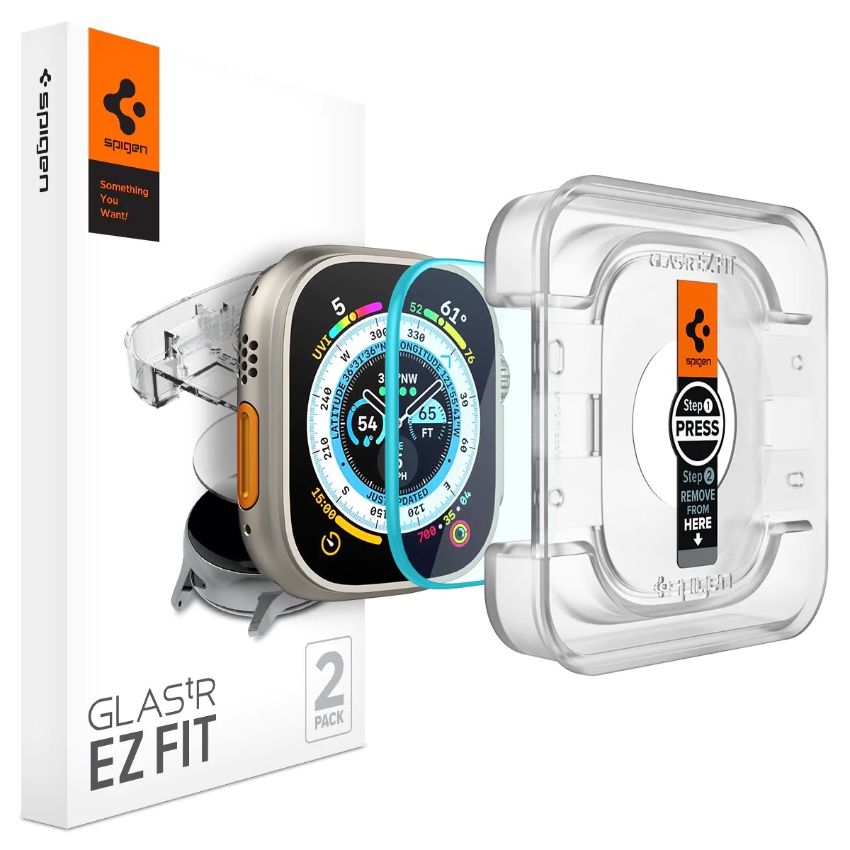 Apple Watch Ultra 2 49mm Screen Protector EZ Fit GLAS.tR (2-pack)
