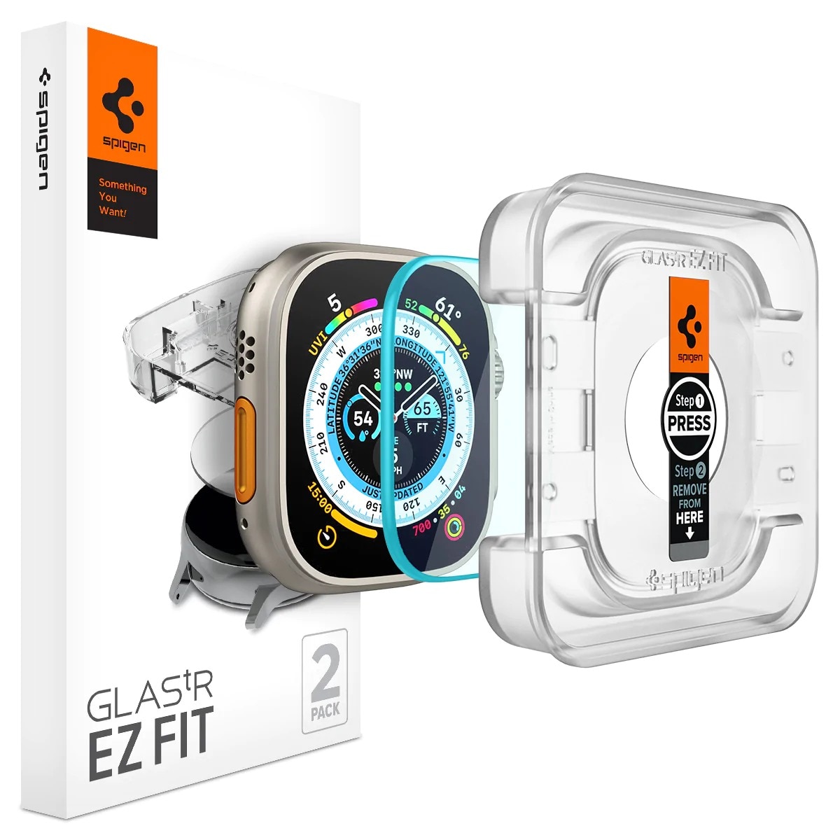 Apple Watch Ultra 49 mm Screen Protector EZ Fit GLAS.tR (2-pack)