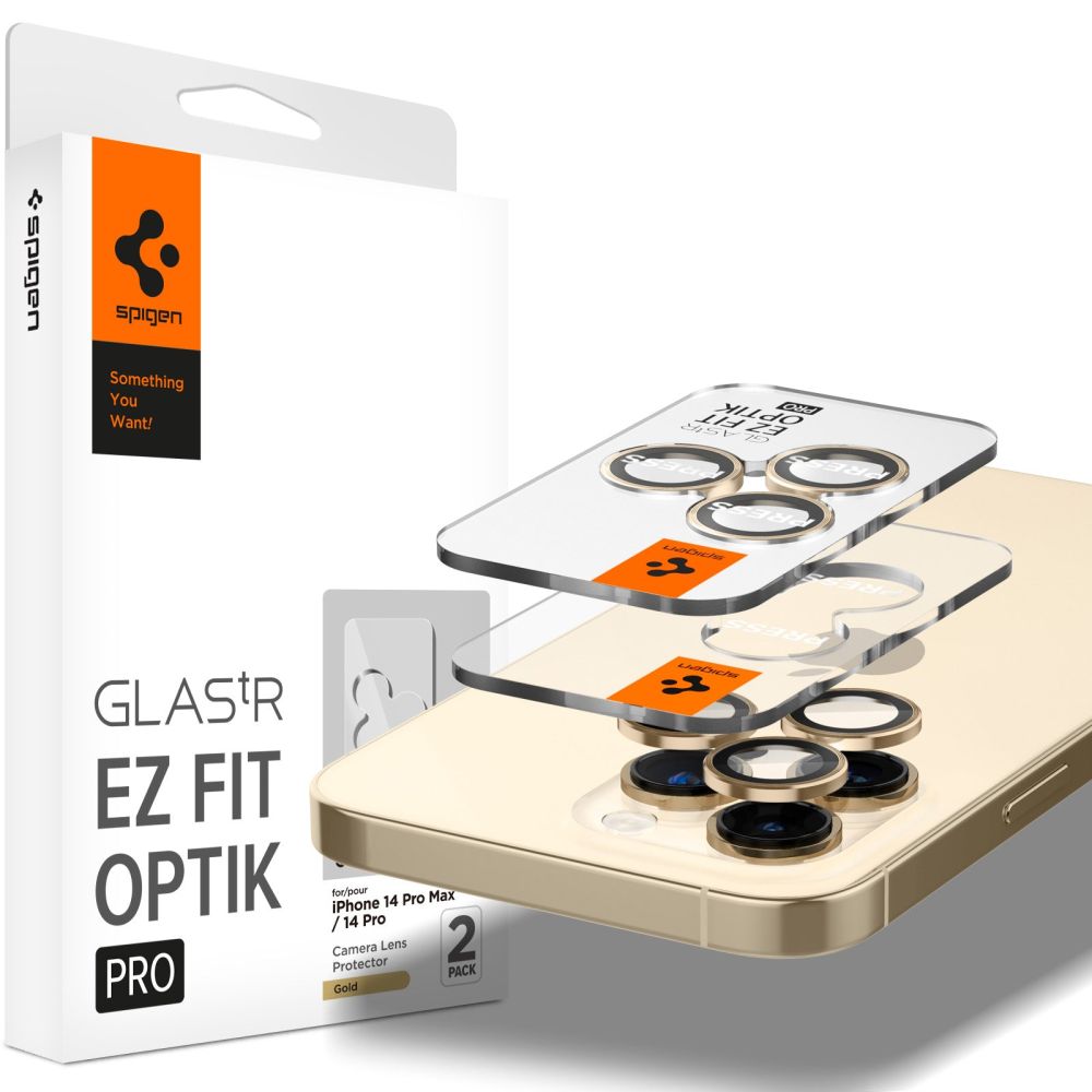 iPhone 14 Pro EZ Fit Optik Pro Lens Protector (2-pack) Gold