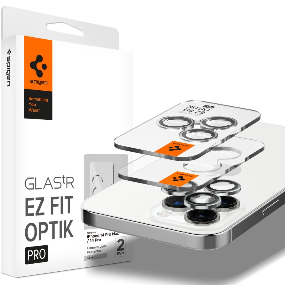 iPhone 14 Pro EZ Fit Optik Pro Lens Protector (2-pack) Silver
