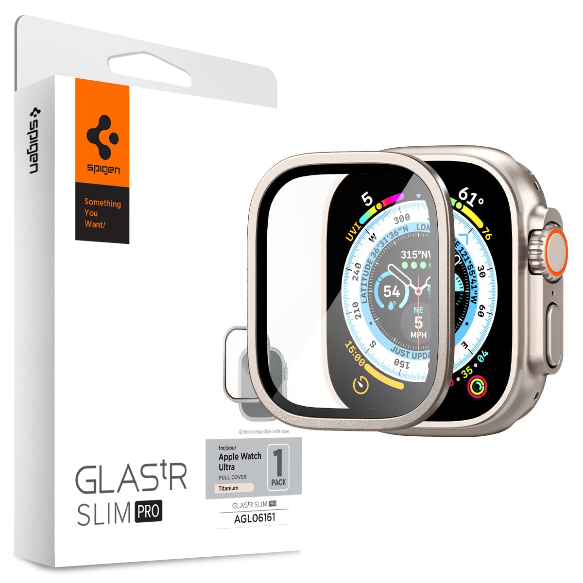 Apple Watch Ultra 2 49mm Screen Protector Glas.tR Slim Pro Titanium