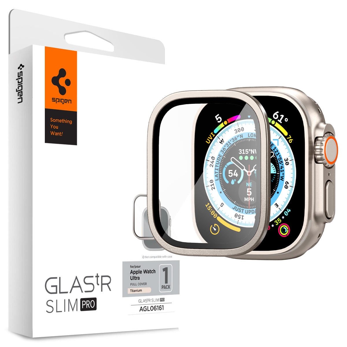 Apple Watch Ultra 49 mm Screen Protector Glas.tR Slim Pro Titanium