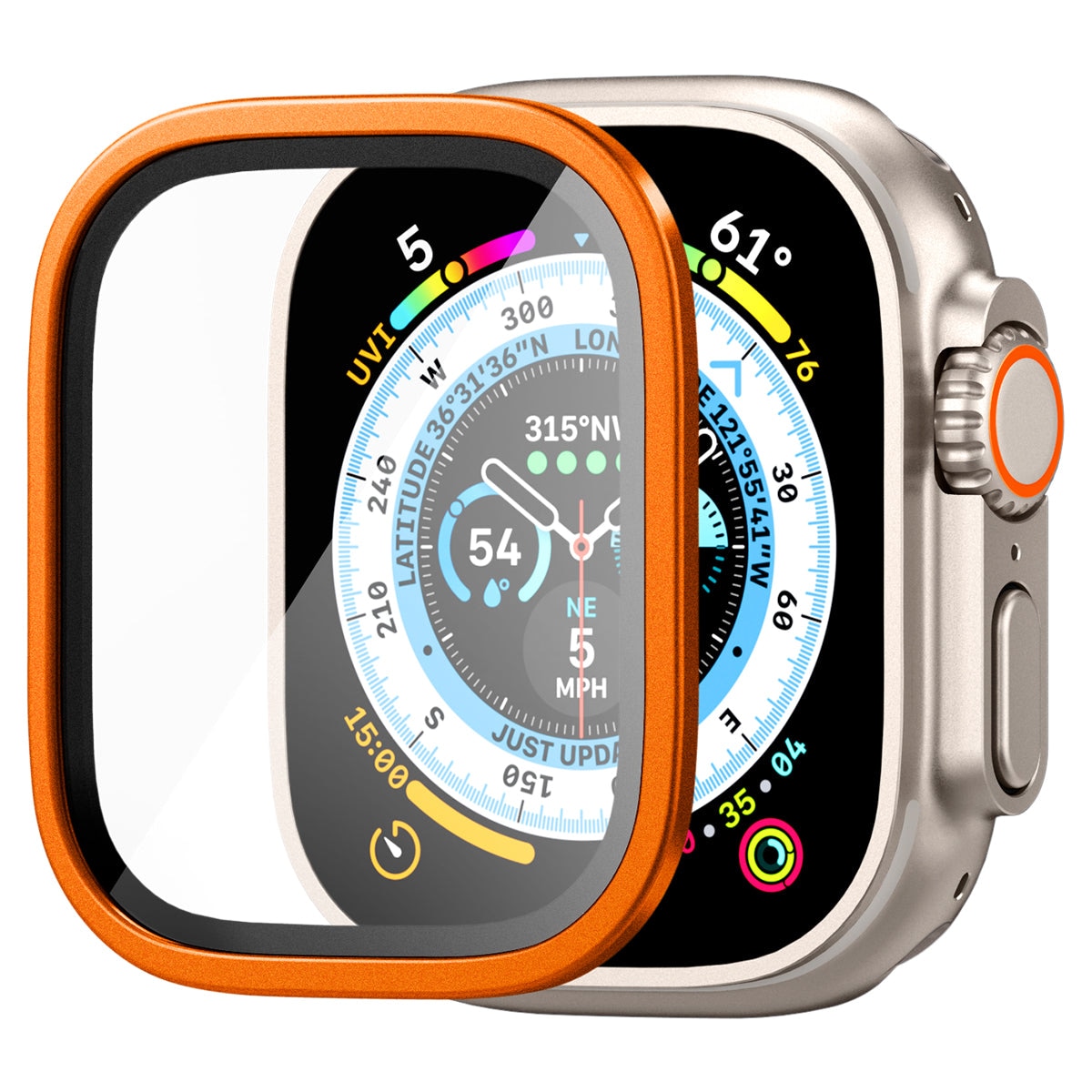 Apple Watch Ultra 49 mm Screen Protector Glas.tR Slim Pro Orange