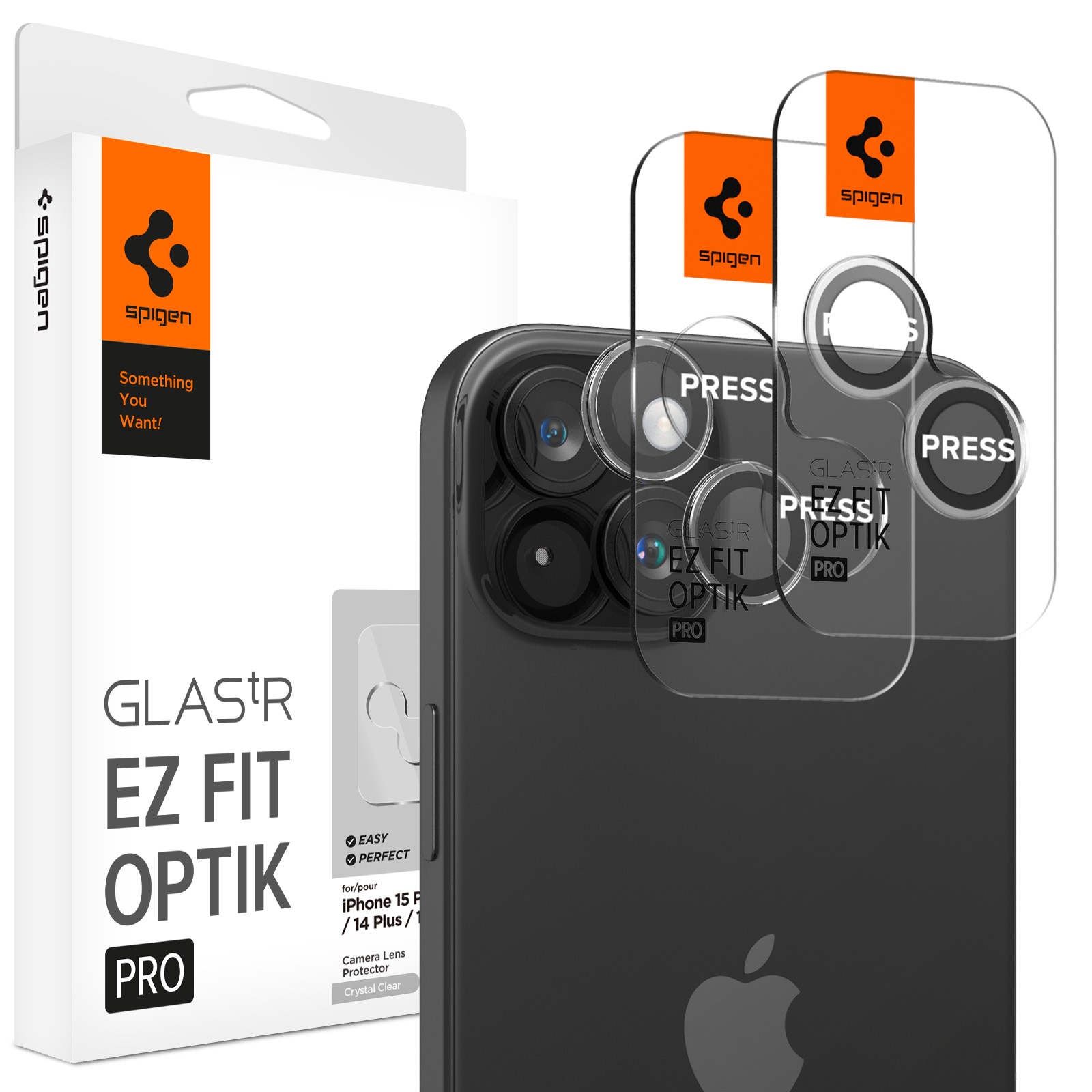 iPhone 15 Plus EZ Fit Optik Pro Lens Protector Black