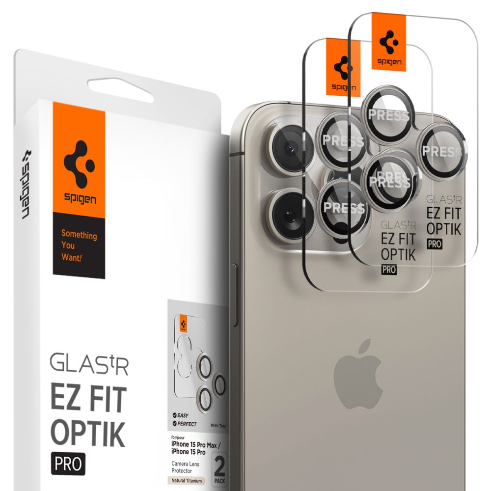 iPhone 14 Pro Max EZ Fit Optik Pro Lens Protector Natural Titanium