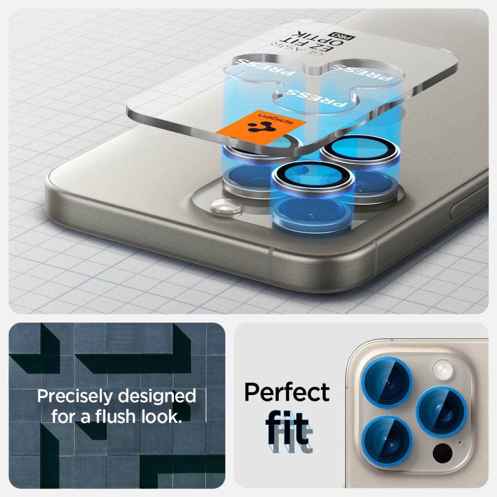 iPhone 14 Pro Max EZ Fit Optik Pro Lens Protector Natural Titanium