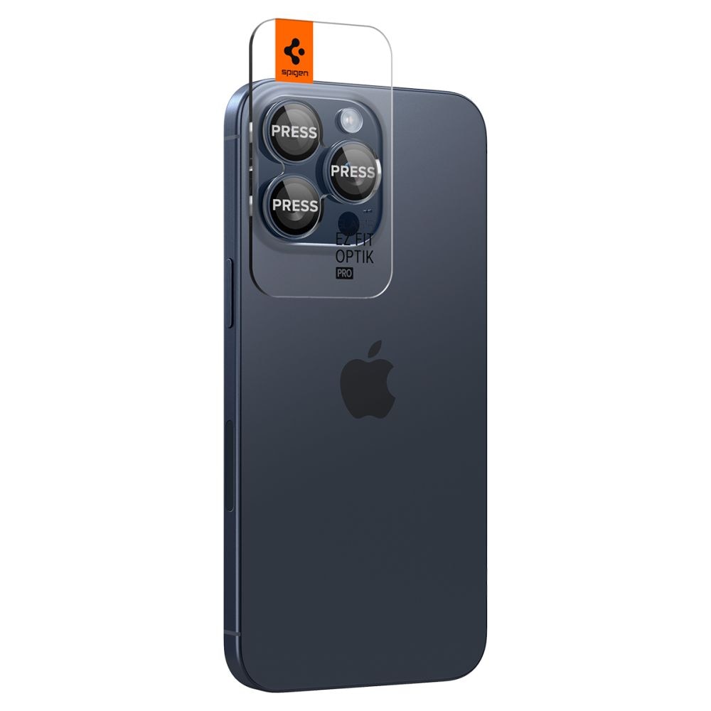 iPhone 15 Pro EZ Fit Optik Pro Lens Protector  Blue Titanium