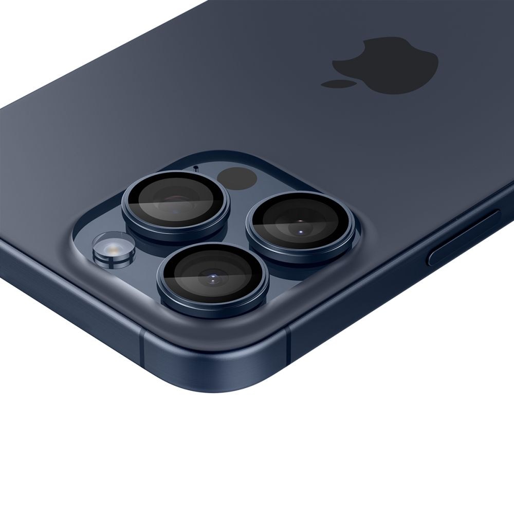 iPhone 15 Pro Max EZ Fit Optik Pro Lens Protector  Blue Titanium
