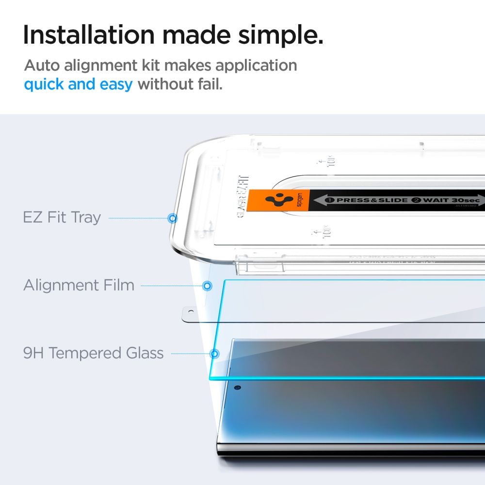 Samsung Galaxy S24 Ultra Screen Protector GLAS EZ Fit (2-pack)