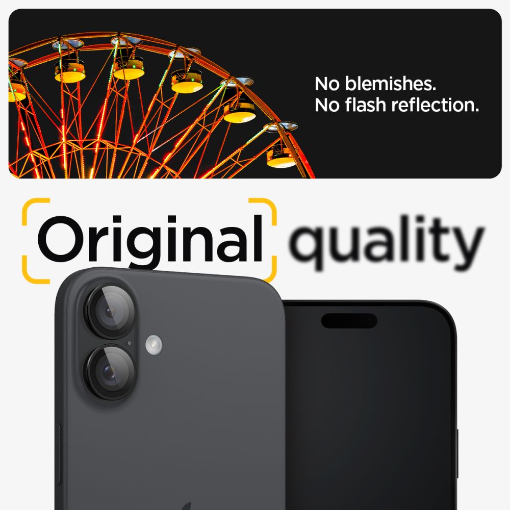 iPhone 16 EZ Fit Optik Lens Protector (2-pack) Black