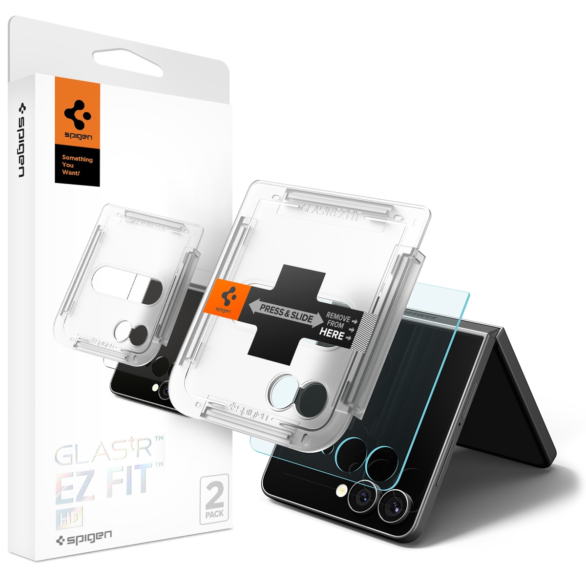 Samsung Galaxy Z Flip 7 Cover Screen Protector GLAS.tR EZ Fit (2-pack)