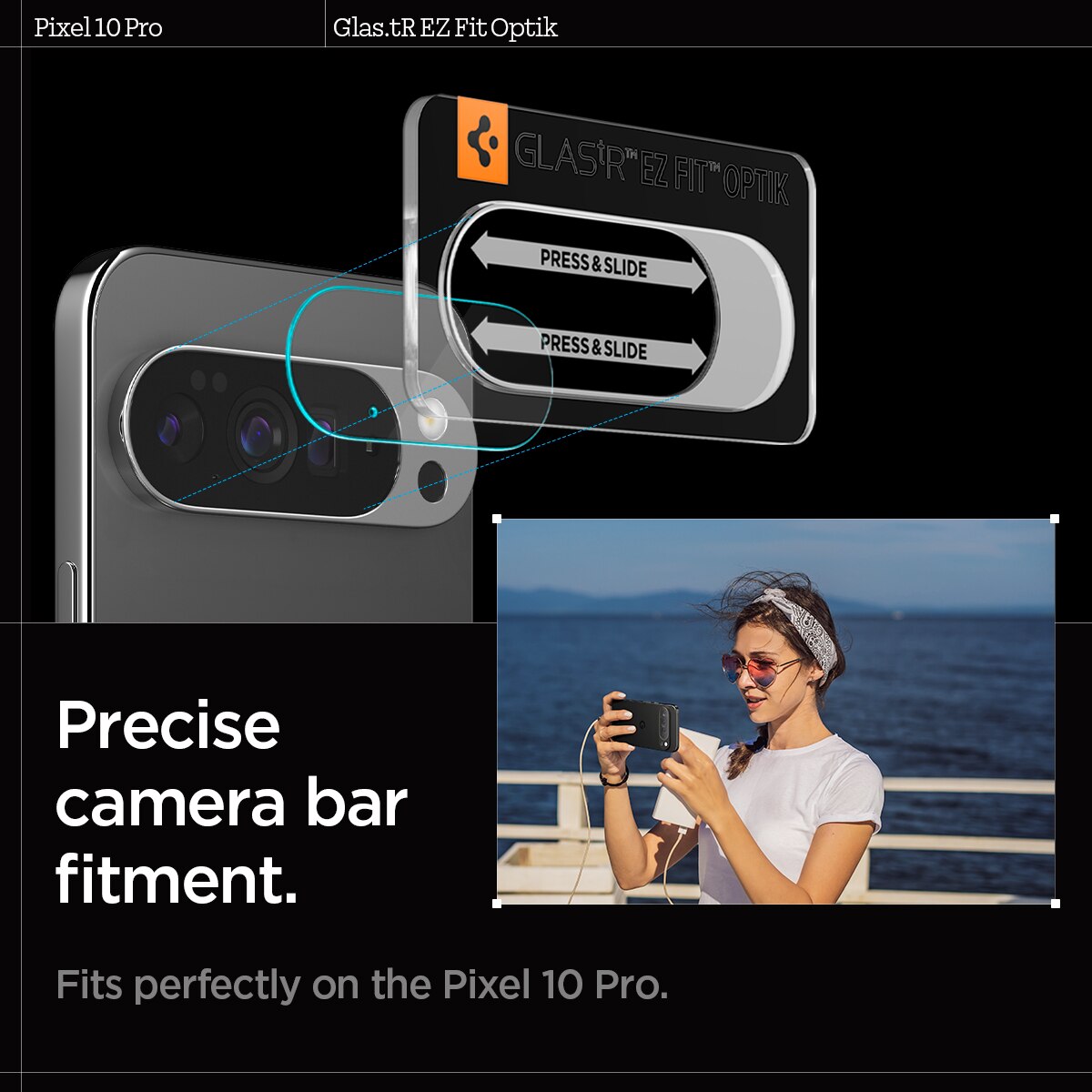 Google Pixel 10 Pro EZ Fit Optik Lens Protector (2-pack)