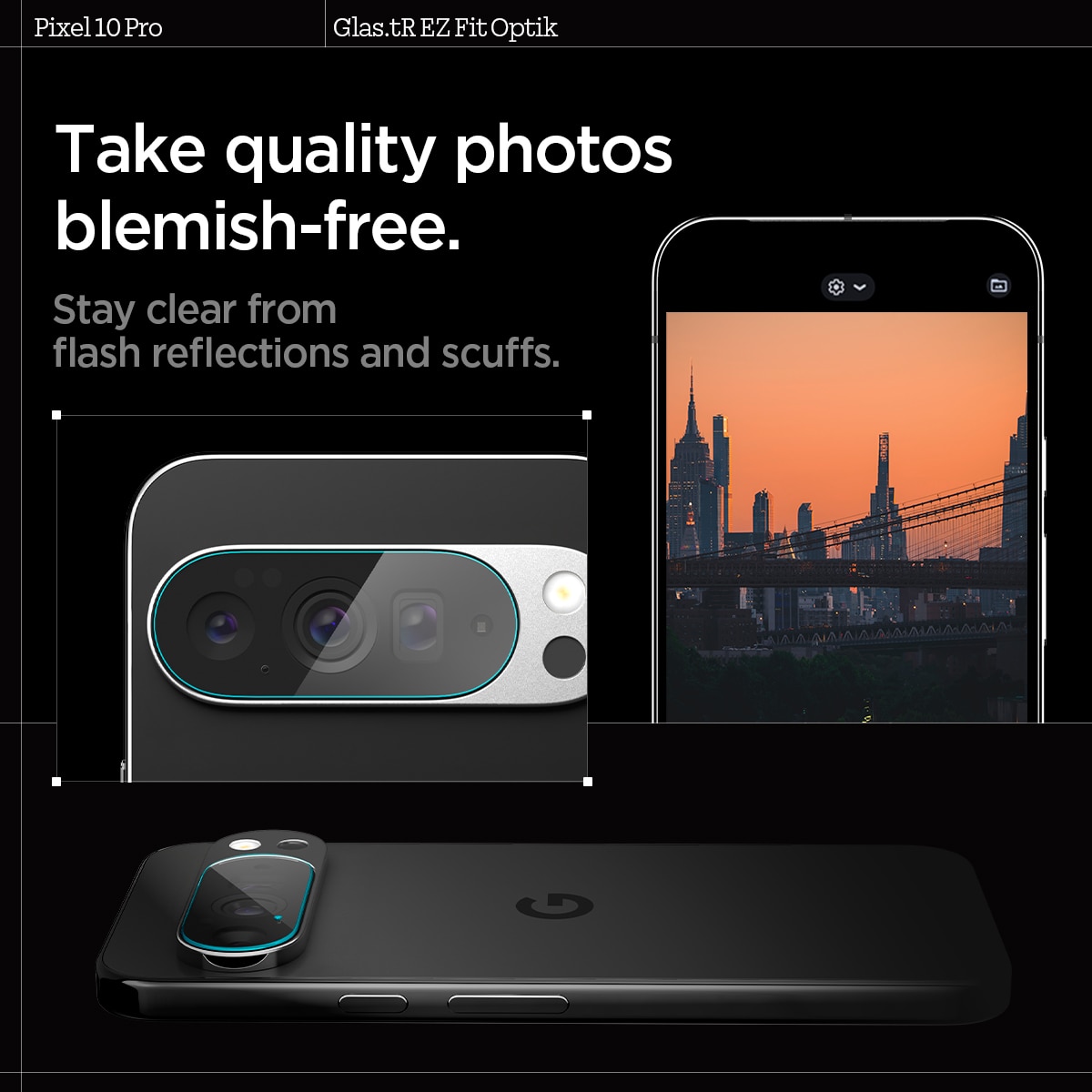 Google Pixel 10 Pro EZ Fit Optik Lens Protector (2-pack)
