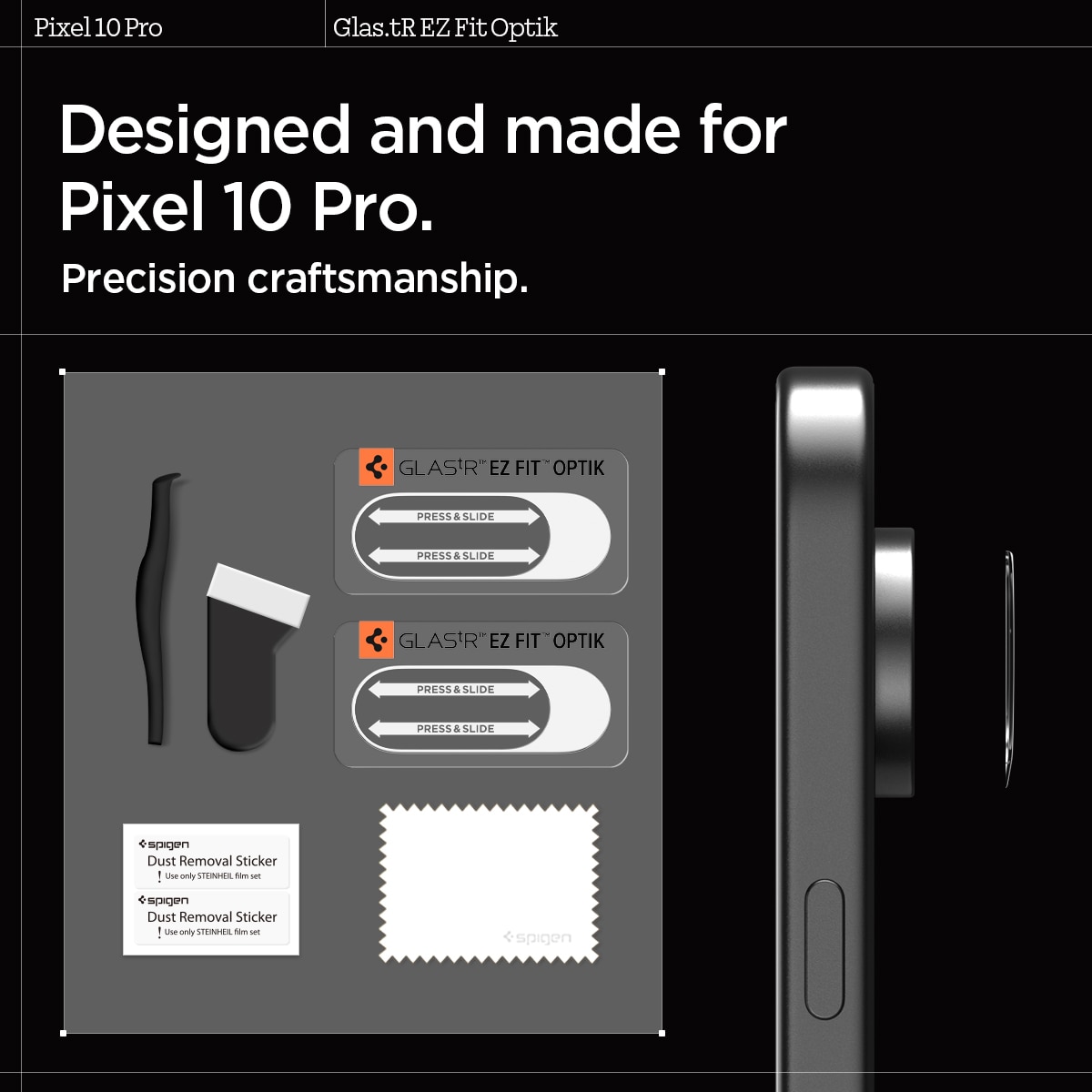 Google Pixel 10 Pro EZ Fit Optik Lens Protector (2-pack)