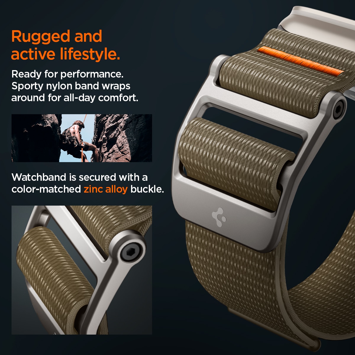 Apple Watch Ultra 2 49mm DuraPro Flex Ultra Khaki