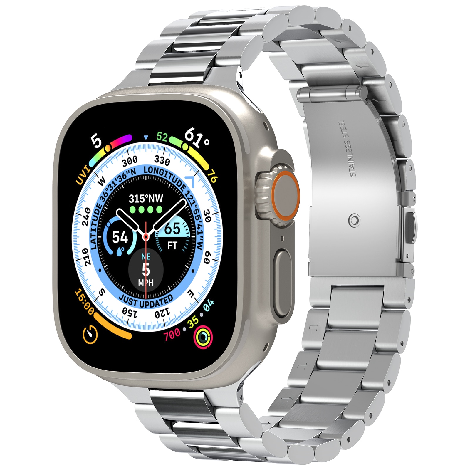 Apple Watch SE 44mm Modern Fit 316L Band Silver