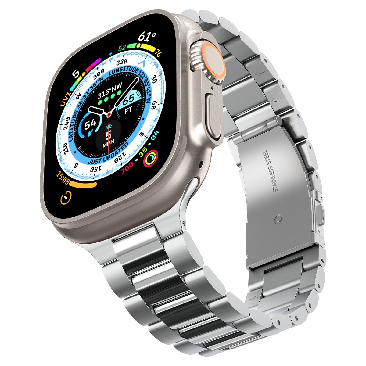 Apple Watch Ultra 49mm Modern Fit 316L Band Silver
