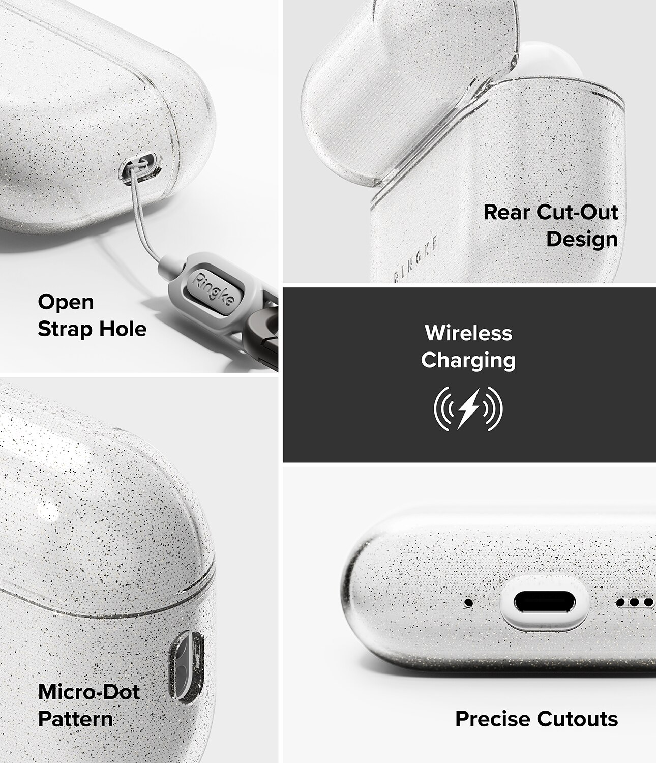Apple AirPods Pro 3 Air Case Glitter Clear