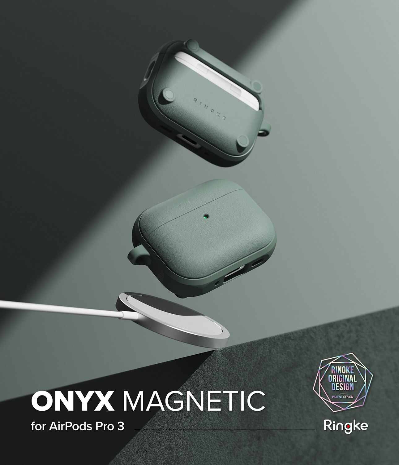 Apple AirPods Pro 3 Onyx Magnetic Case Sage Green