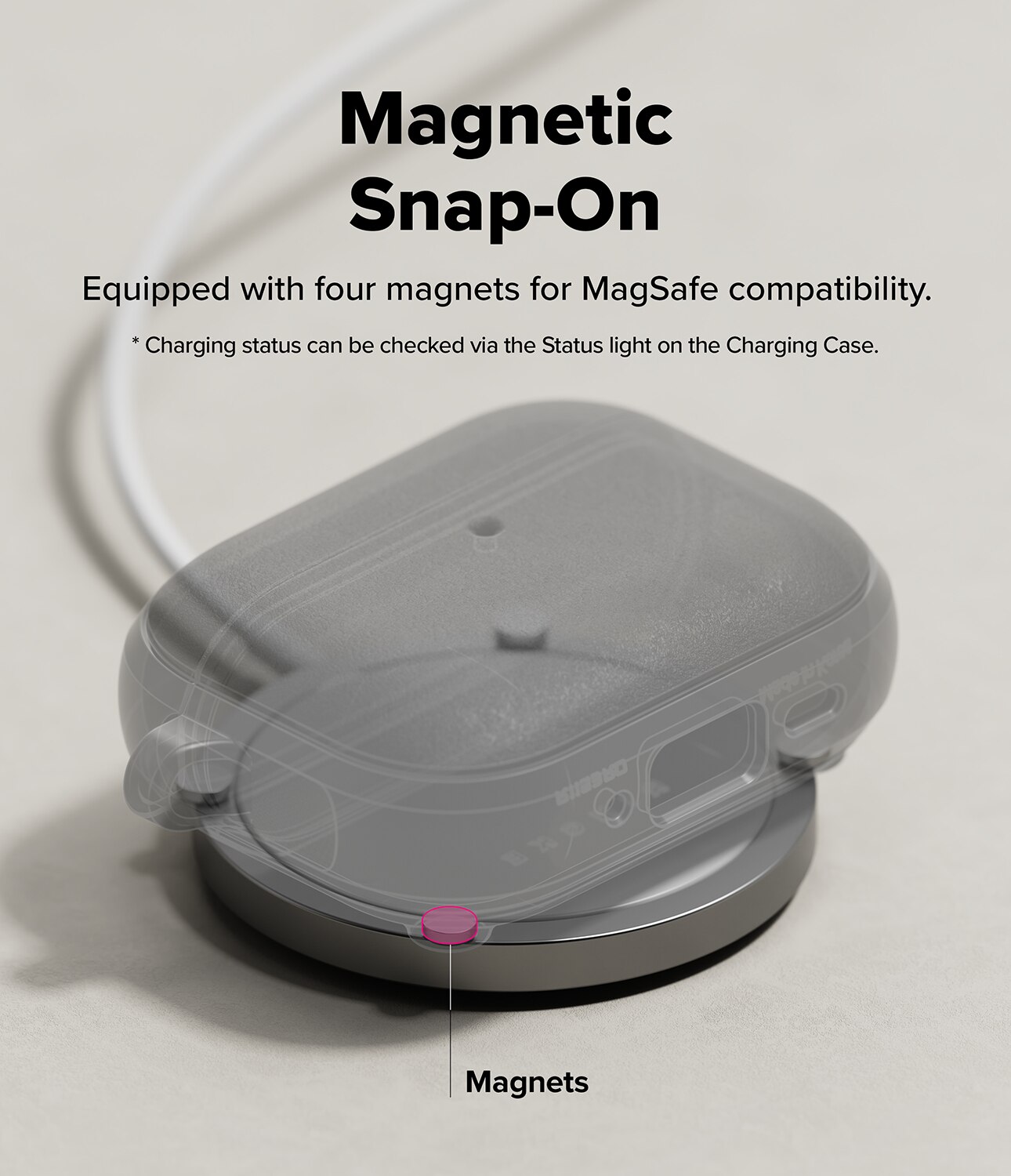 Apple AirPods Pro 3 Onyx Magnetic Case Warm Gray