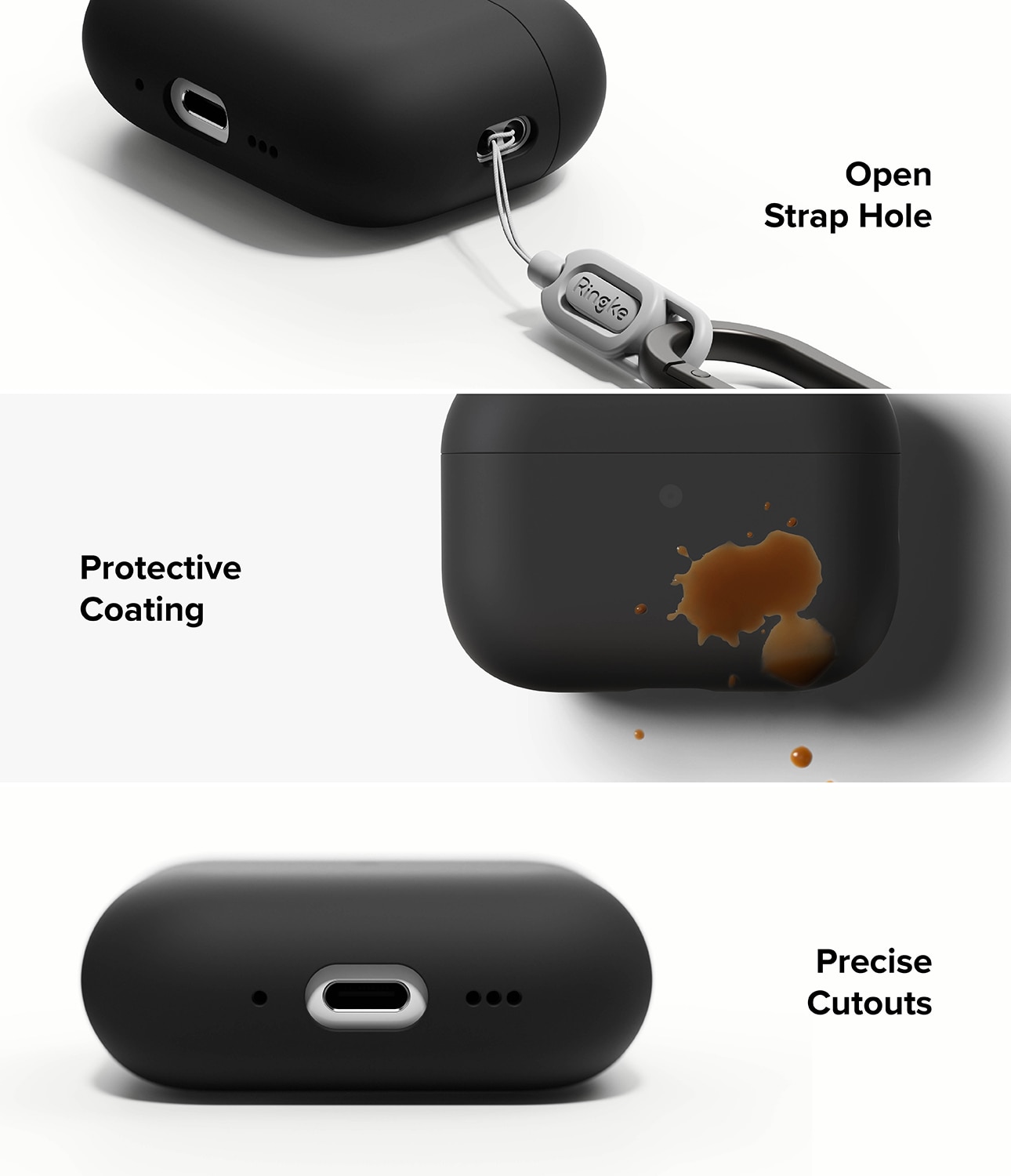 Apple AirPods Pro 3 Silicone Case Black