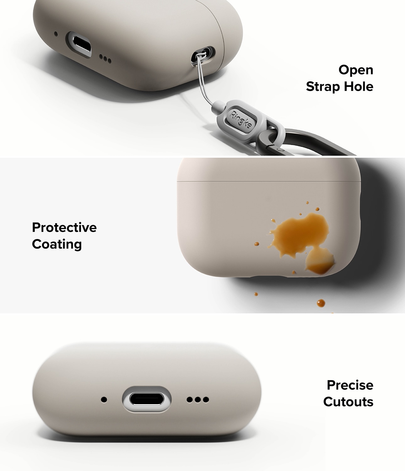 Apple AirPods Pro 3 Silicone Case Stone