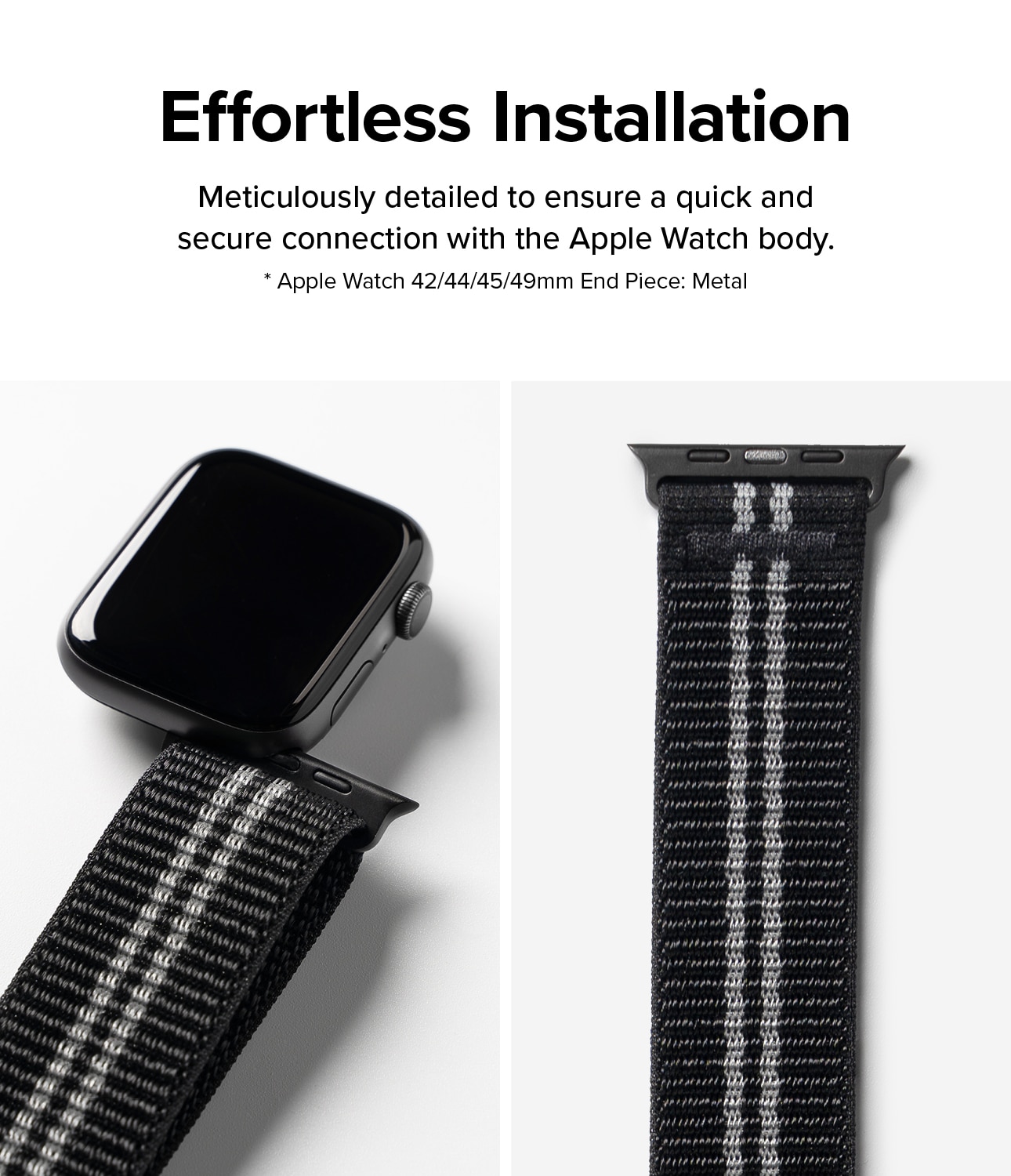 Sports Air Loop Band Apple Watch 45mm Series 8 Black