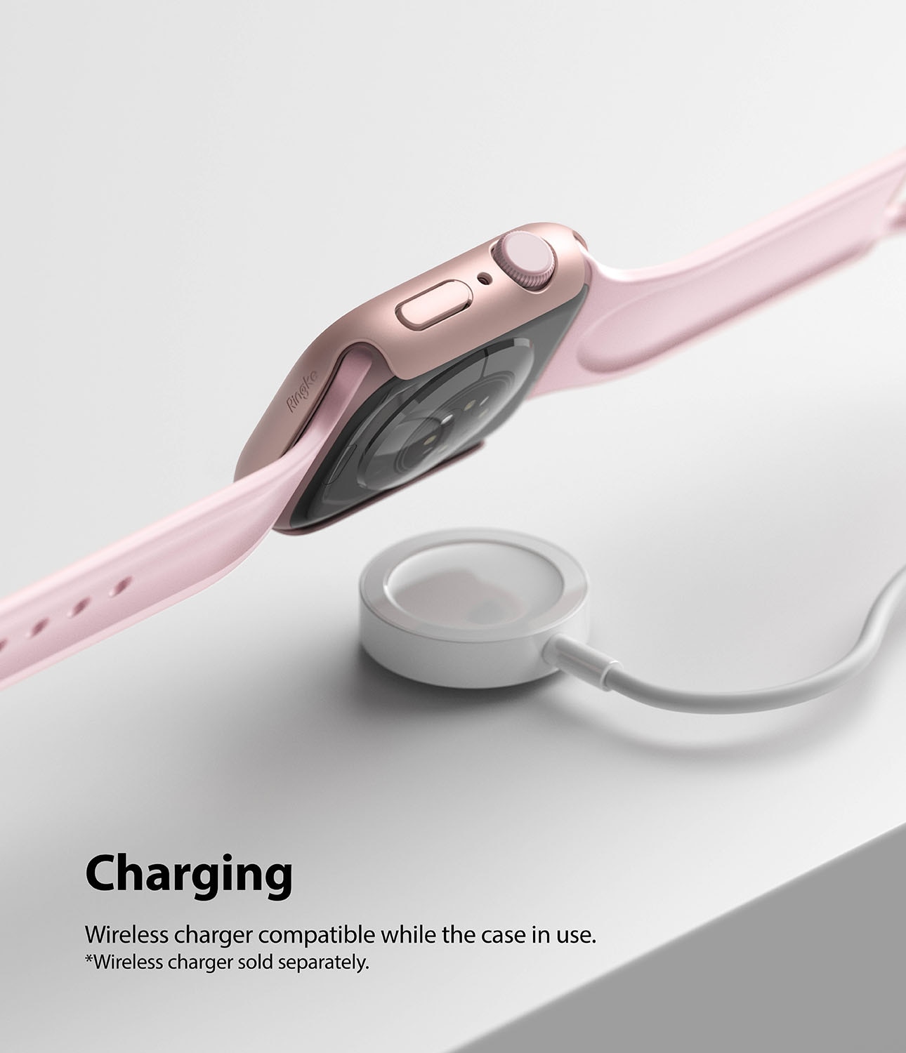 Apple Watch 41mm Series 7 Slim Case (2-pack) Pink & Clear