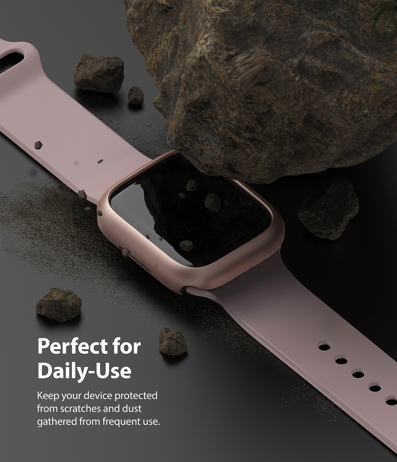 Apple Watch 45mm Series 7 Slim Case (2-pack) Pink & Clear