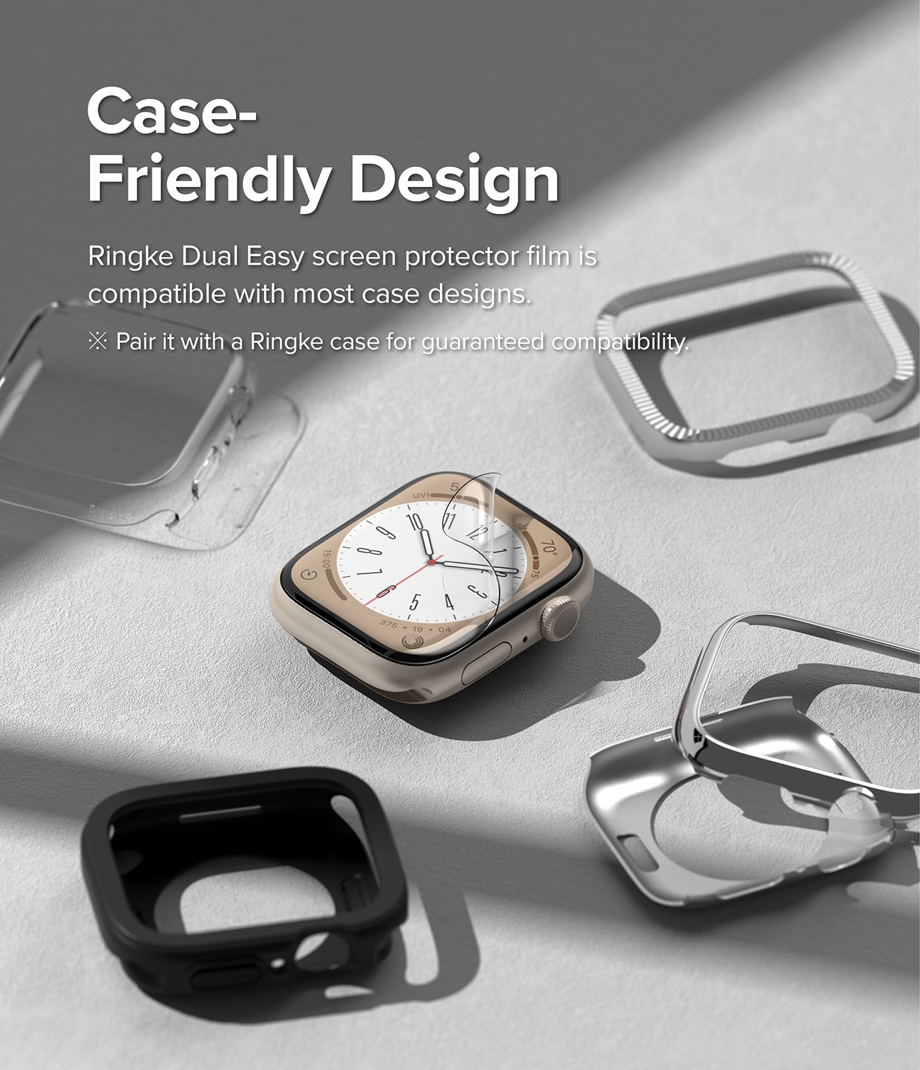 Apple Watch 41mm Series 7 Dual Easy Screen Protector (3-pack)