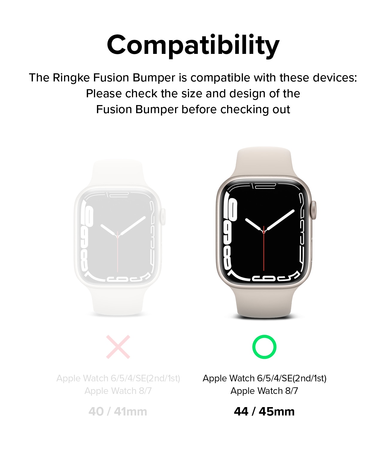 Apple Watch 44mm Fusion Bumper Black