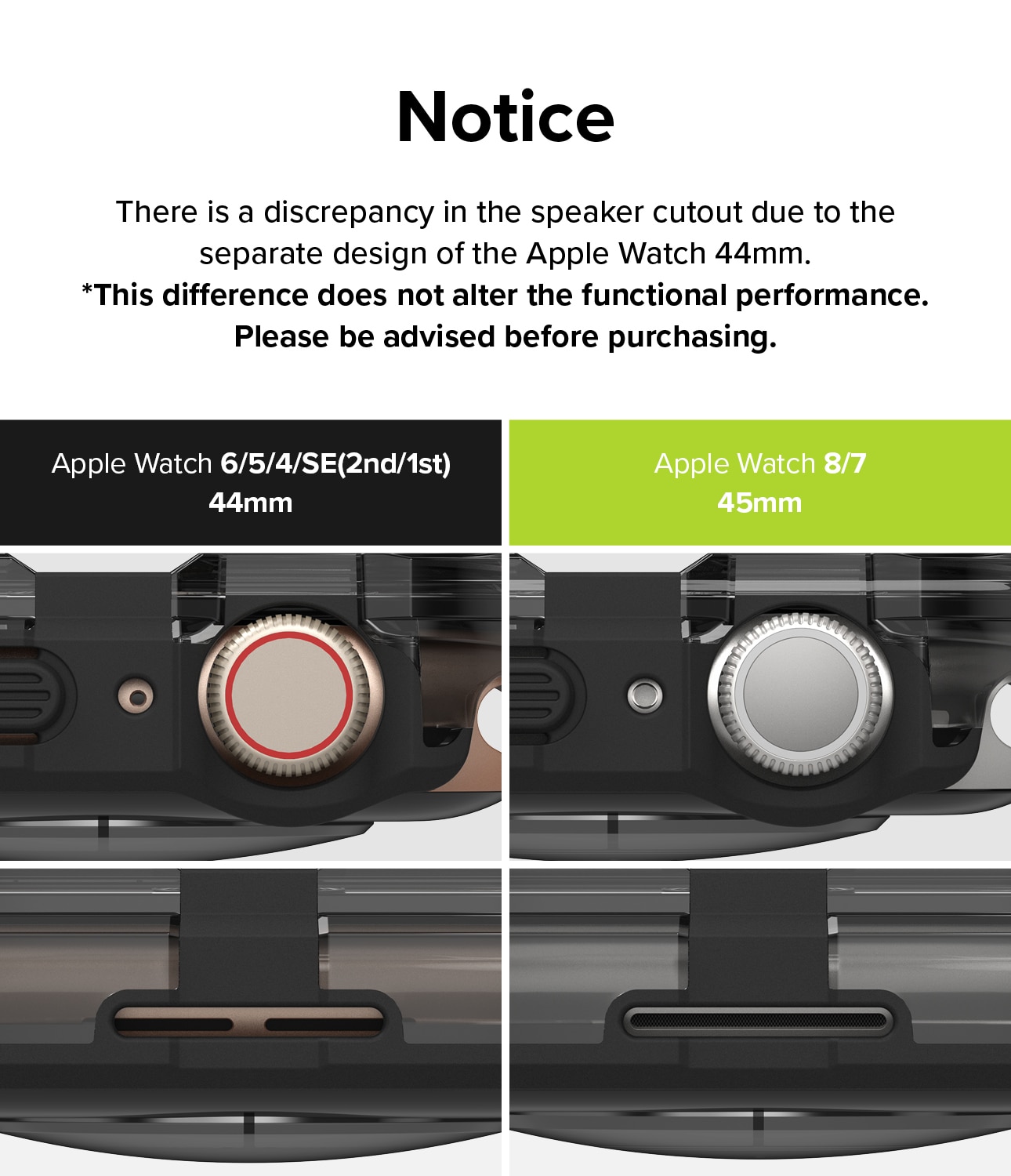 Apple Watch 45mm Series 7 Fusion Bumper Black