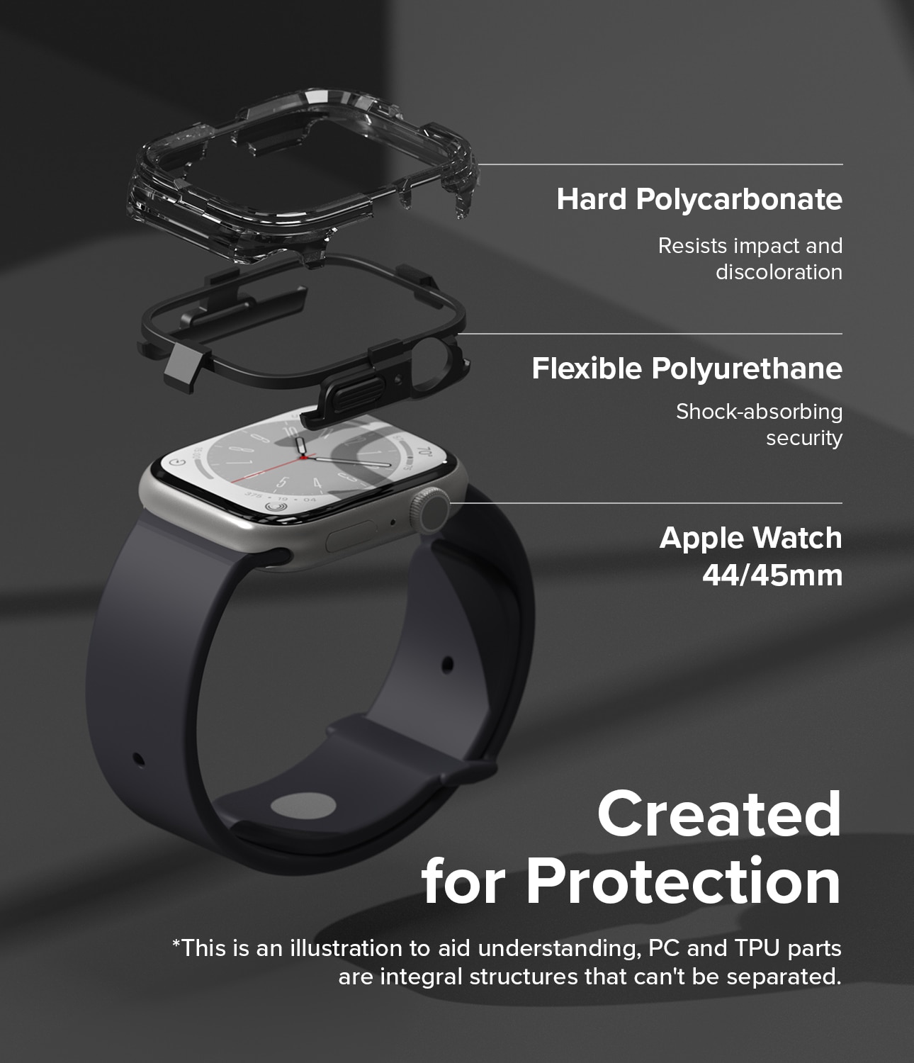 Apple Watch 44mm Fusion Bumper Black
