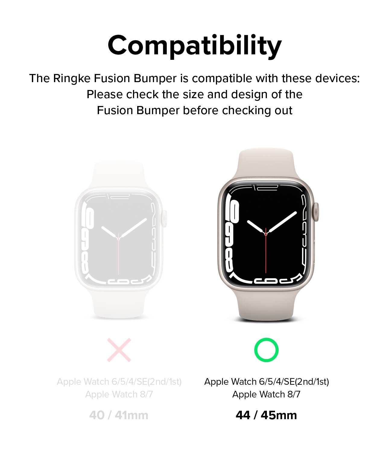 Apple Watch SE 44mm Fusion Bumper White