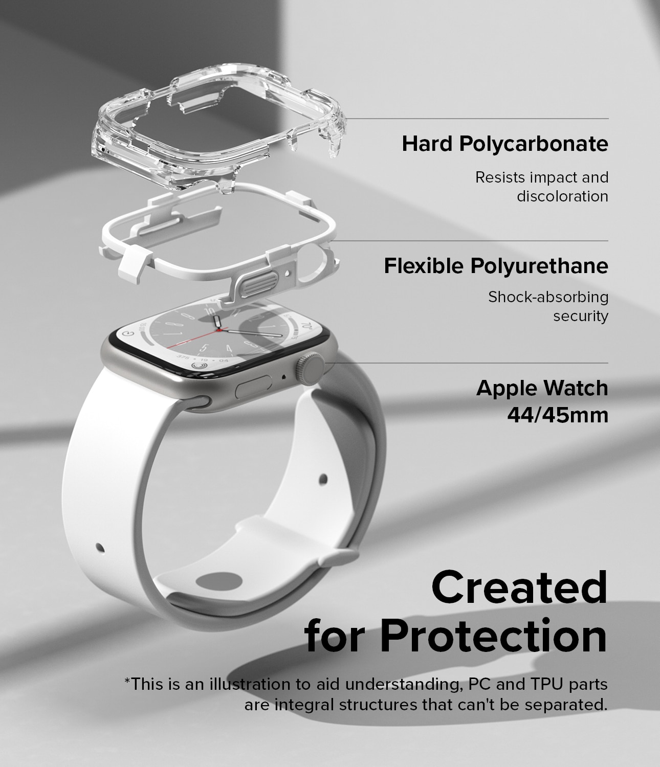 Apple Watch 45mm Series 7 Fusion Bumper White