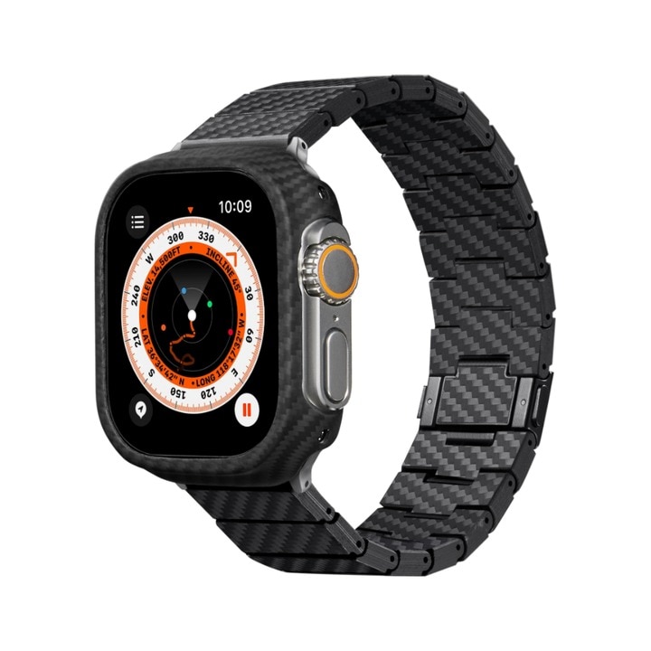 Apple Watch 44mm Strap Modern Carbon Fiber Black