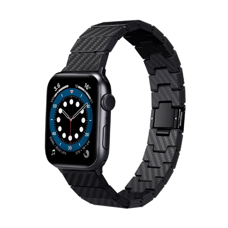 Apple Watch 45mm Series 8 Strap Modern Carbon Fiber Black