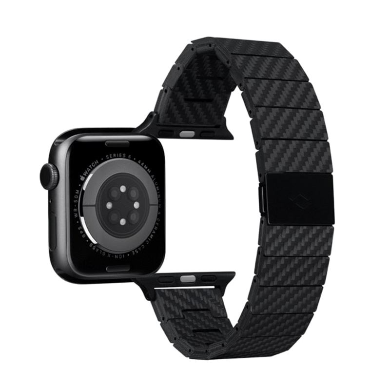 Apple Watch SE 44mm Strap Modern Carbon Fiber Black