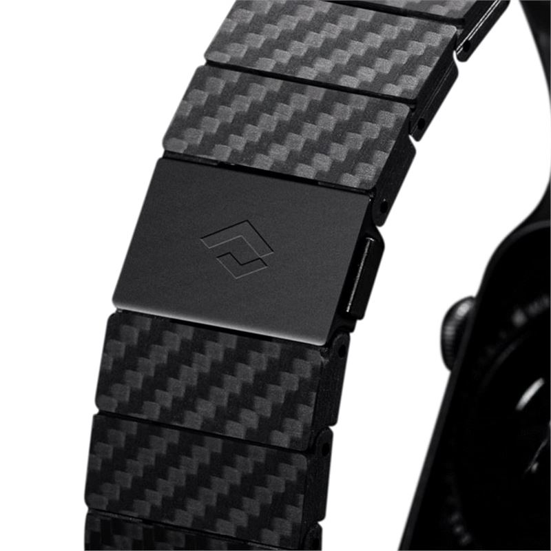 Apple Watch 45mm Series 7 Strap Modern Carbon Fiber Black