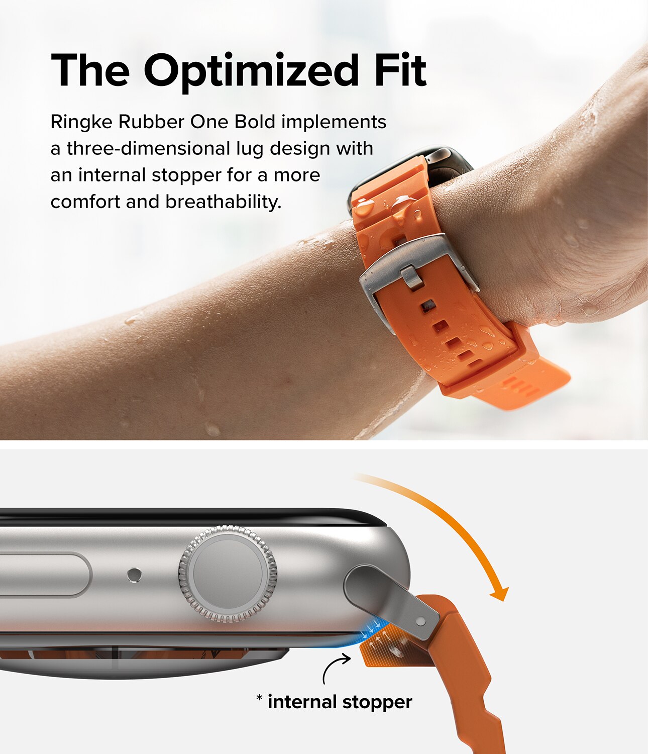 Rubber One Bold Band Apple Watch SE 44mm Orange