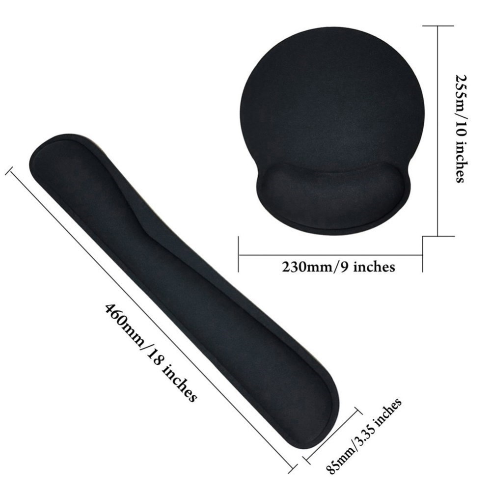 Wrist support for Keyboard and Mousepad Black