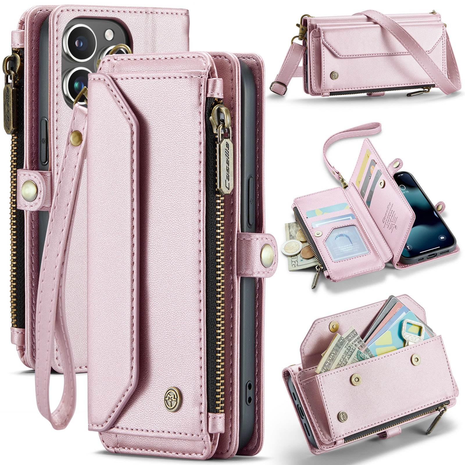 iPhone 13 Pro Wallet Case Pink