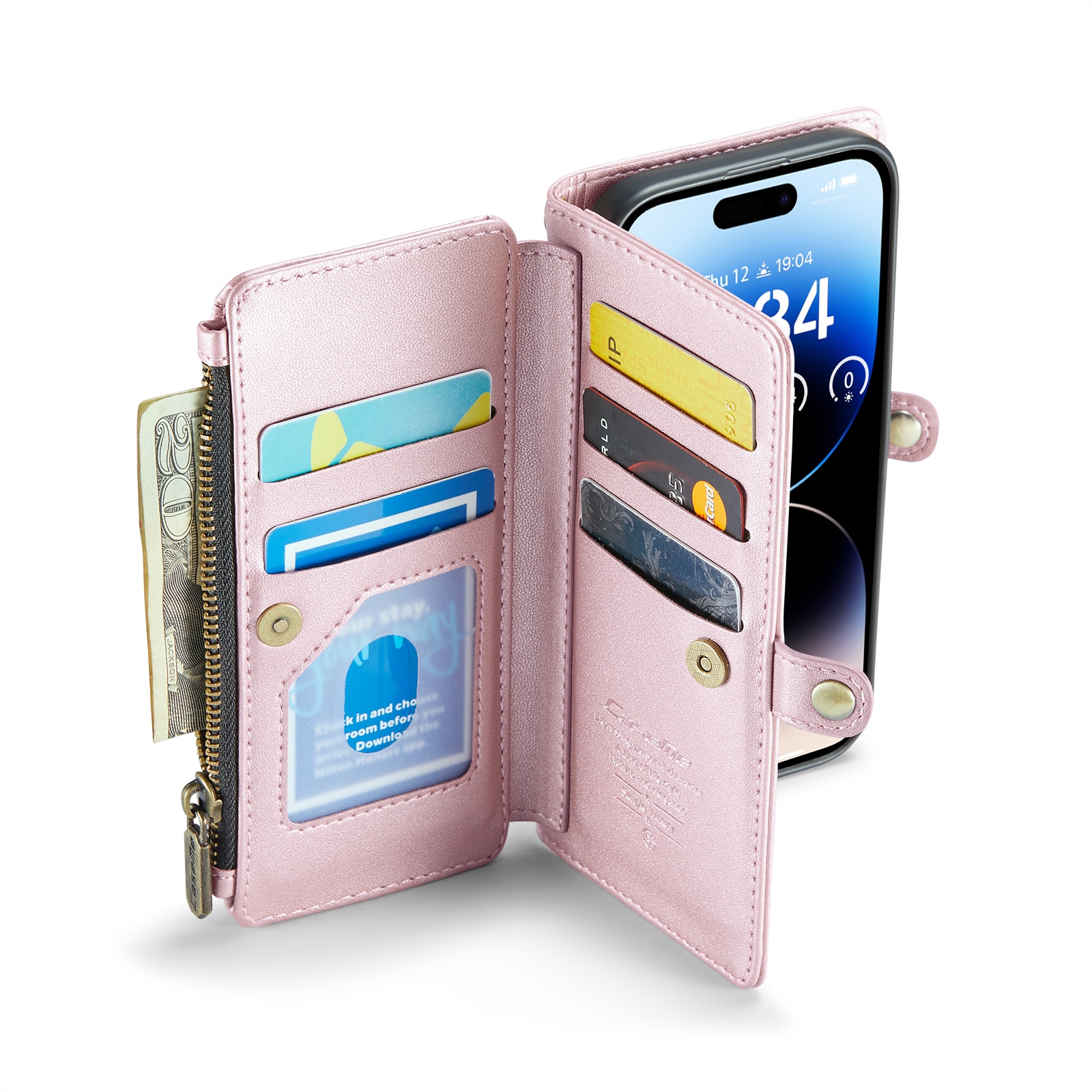 iPhone 14 Pro Wallet Case Pink