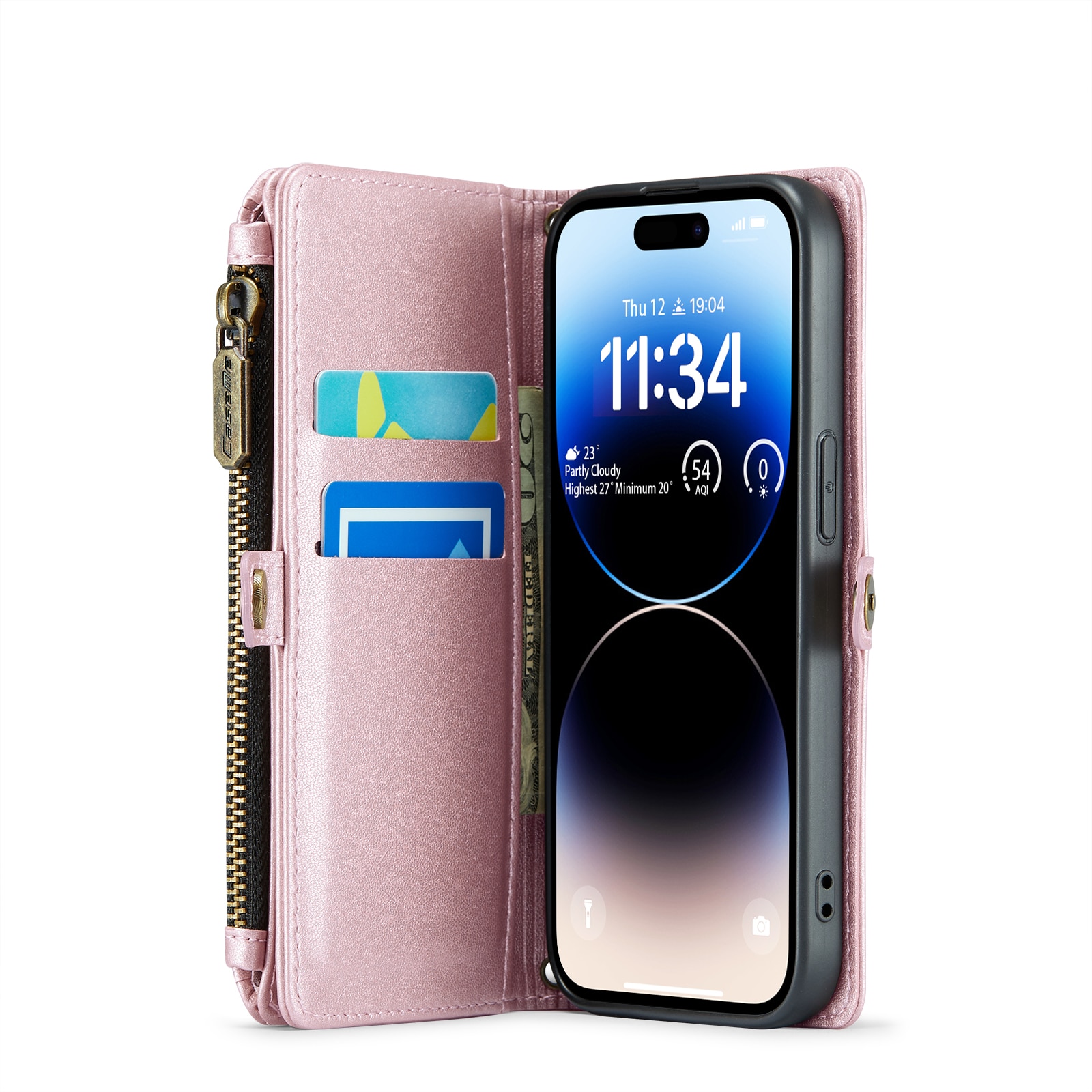 iPhone 14 Pro Wallet Case Pink